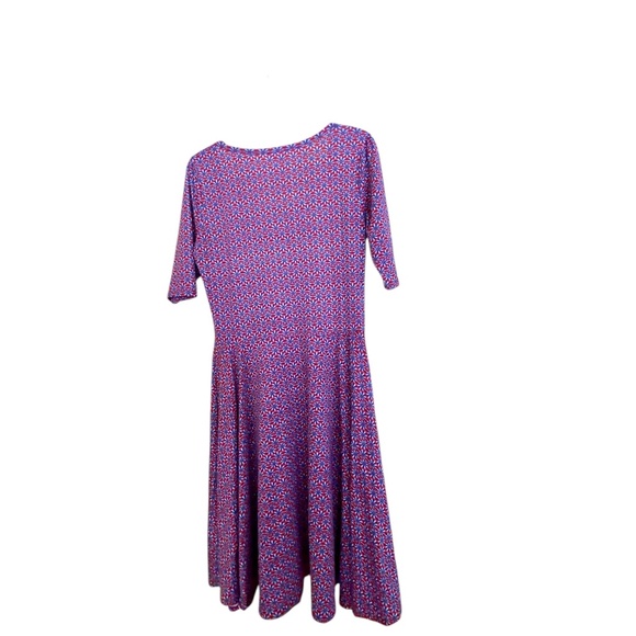 LuLaRoe XL Extra Large Midi Dress Geometric Boho Floral Pattern Summer Casual - Picture 3 of 4